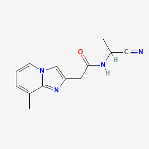 molecular formula C13H14N4O B2544910 N-(1-氰乙基)-2-(8-甲基咪唑并[1,2-a]吡啶-2-基)乙酰胺 CAS No. 1436235-69-6
