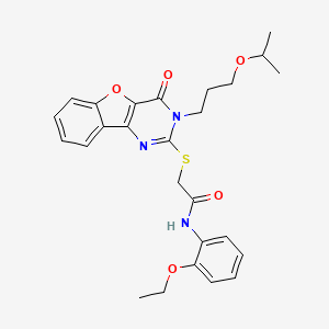 N-(2-ethoxyphenyl)-2-((3-(3-isopropoxypropyl)-4-oxo-3,4-dihydrobenzofuro[3,2-d]pyrimidin-2-yl)thio)acetamide