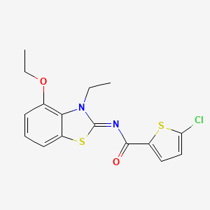 molecular formula C16H15ClN2O2S2 B2544938 (E)-5-chloro-N-(4-éthoxy-3-éthylbenzo[d]thiazol-2(3H)-ylidène)thiophène-2-carboxamide CAS No. 864925-59-7