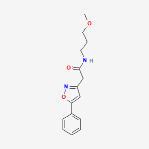 molecular formula C15H18N2O3 B2544946 N-(3-methoxypropyl)-2-(5-phenylisoxazol-3-yl)acetamide CAS No. 953195-54-5