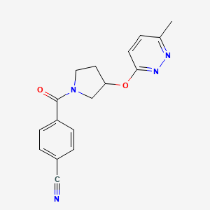 4-(3-((6-Methylpyridazin-3-yl)oxy)pyrrolidine-1-carbonyl)benzonitrile