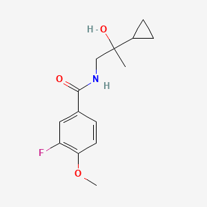 molecular formula C14H18FNO3 B2544963 N-(2-cyclopropyl-2-hydroxypropyl)-3-fluoro-4-methoxybenzamide CAS No. 1788676-13-0