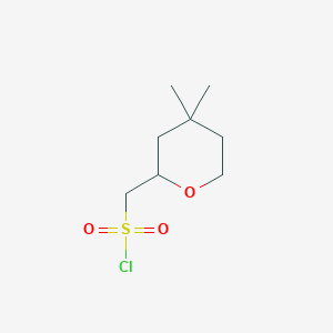 (4,4-Dimethyloxan-2-yl)methanesulfonyl chloride