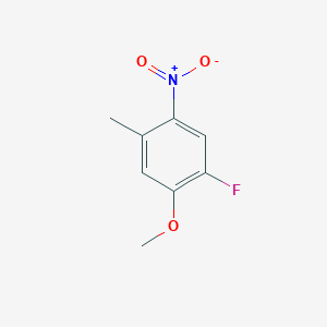 molecular formula C8H8FNO3 B2545007 1-Fluoro-2-methoxy-4-methyl-5-nitrobenzene CAS No. 63762-81-2