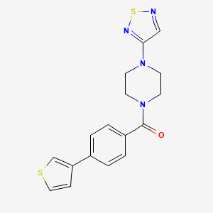 1-(1,2,5-Thiadiazol-3-yl)-4-[4-(thiophen-3-yl)benzoyl]piperazine