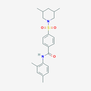 molecular formula C22H28N2O3S B2545016 N-(2,4-dimethylphenyl)-4-((3,5-dimethylpiperidin-1-yl)sulfonyl)benzamide CAS No. 392323-99-8