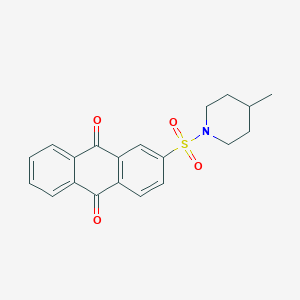 molecular formula C20H19NO4S B2545019 2-(4-Methylpiperidin-1-yl)sulfonylanthracene-9,10-dione CAS No. 670255-60-4