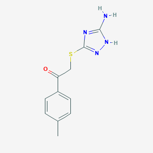 molecular formula C11H12N4OS B254502 2-[(5-amino-1H-1,2,4-triazol-3-yl)sulfanyl]-1-(4-methylphenyl)ethanone CAS No. 669056-12-6