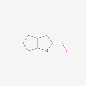 molecular formula C8H13IO B2545034 2-(iodomethyl)hexahydro-2H-cyclopenta[b]furan CAS No. 123121-05-1
