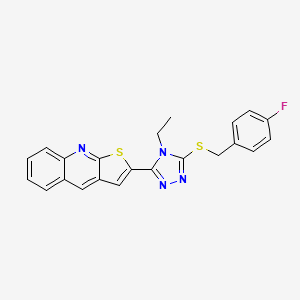 2-{4-ethyl-5-[(4-fluorobenzyl)sulfanyl]-4H-1,2,4-triazol-3-yl}thieno[2,3-b]quinoline