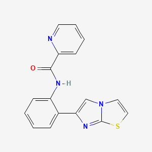 molecular formula C17H12N4OS B2545050 N-(2-(imidazo[2,1-b]thiazol-6-yl)phenyl)picolinamide CAS No. 1795420-24-4
