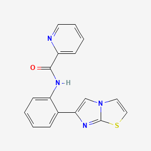 molecular formula C17H12N4OS B2545050 N-(2-(イミダゾ[2,1-b]チアゾール-6-イル)フェニル)ピコリンアミド CAS No. 1795420-24-4