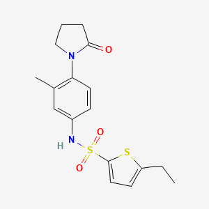 molecular formula C17H20N2O3S2 B2545062 5-乙基-N-(3-甲基-4-(2-氧代吡咯烷-1-基)苯基)噻吩-2-磺酰胺 CAS No. 941890-95-5