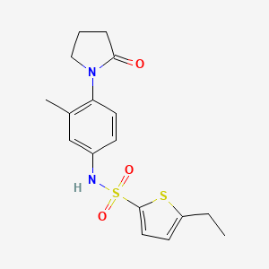 molecular formula C17H20N2O3S2 B2545062 5-éthyl-N-[3-méthyl-4-(2-oxopyrrolidin-1-yl)phényl]thiophène-2-sulfonamide CAS No. 941890-95-5