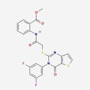 Methyl 2-[({[3-(3,5-difluorophenyl)-4-oxo-3,4-dihydrothieno[3,2-d]pyrimidin-2-yl]sulfanyl}acetyl)amino]benzoate