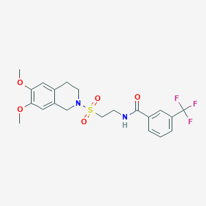 N-(2-((6,7-dimethoxy-3,4-dihydroisoquinolin-2(1H)-yl)sulfonyl)ethyl)-3-(trifluoromethyl)benzamide