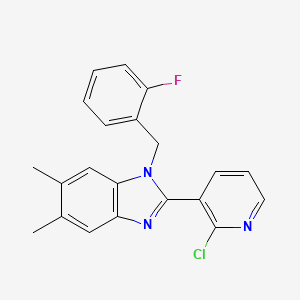 2-(2-chloro-3-pyridinyl)-1-(2-fluorobenzyl)-5,6-dimethyl-1H-1,3-benzimidazole