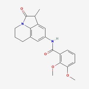 2,3-Dimethoxy-N-(3-methyl-2-oxo-1-azatricyclo[6.3.1.04,12]dodeca-4,6,8(12)-trien-6-yl)benzamide