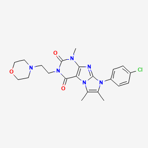 8-(4-chlorophenyl)-1,6,7-trimethyl-3-(2-morpholinoethyl)-1H-imidazo[2,1-f]purine-2,4(3H,8H)-dione