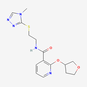 N-(2-((4-methyl-4H-1,2,4-triazol-3-yl)thio)ethyl)-2-((tetrahydrofuran-3-yl)oxy)nicotinamide