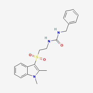 1-benzyl-3-(2-((1,2-dimethyl-1H-indol-3-yl)sulfonyl)ethyl)urea