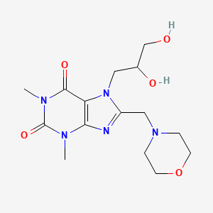 7-(2,3-dihydroxypropyl)-1,3-dimethyl-8-(morpholinomethyl)-1H-purine-2,6(3H,7H)-dione