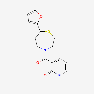 3-(7-(furan-2-yl)-1,4-thiazepane-4-carbonyl)-1-methylpyridin-2(1H)-one