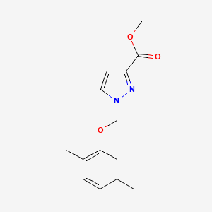 molecular formula C14H16N2O3 B2545134 Methyl 1-((2,5-dimethylphenoxy)methyl)-1H-pyrazole-3-carboxylate CAS No. 1004194-74-4
