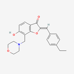 (Z)-2-(4-ethylbenzylidene)-6-hydroxy-7-(morpholinomethyl)benzofuran-3(2H)-one