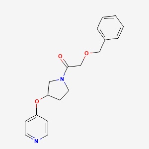 2-(Benzyloxy)-1-(3-(pyridin-4-yloxy)pyrrolidin-1-yl)ethanone