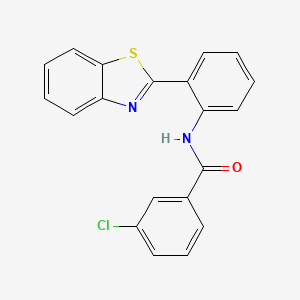 N-[2-(1,3-benzothiazol-2-yl)phenyl]-3-chlorobenzamide