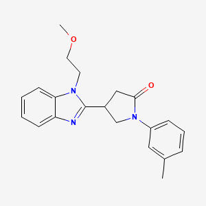 4-[1-(2-Methoxyethyl)benzimidazol-2-yl]-1-(3-methylphenyl)pyrrolidin-2-one