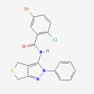 5-bromo-2-chloro-N-(2-phenyl-4,6-dihydrothieno[3,4-c]pyrazol-3-yl)benzamide