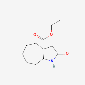 molecular formula C12H19NO3 B2545160 Ethyl 2-oxo-decahydrocyclohepta[b]pyrrole-3a-carboxylate CAS No. 2225144-45-4
