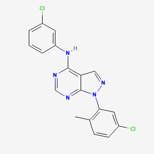 1-(5-chloro-2-methylphenyl)-N-(3-chlorophenyl)-1H-pyrazolo[3,4-d]pyrimidin-4-amine