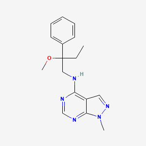 molecular formula C17H21N5O B2545165 N-(2-Methoxy-2-phenylbutyl)-1-methylpyrazolo[3,4-d]pyrimidin-4-amine CAS No. 2380079-36-5