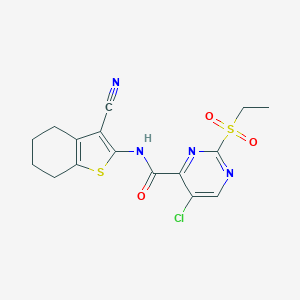 5-chloro-N-(3-cyano-4,5,6,7-tetrahydro-1-benzothien-2-yl)-2-(ethylsulfonyl)-4-pyrimidinecarboxamide