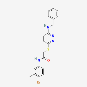 2-((6-(benzylamino)pyridazin-3-yl)thio)-N-(4-bromo-3-methylphenyl)acetamide