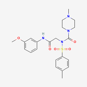 N-(2-((3-methoxyphenyl)amino)-2-oxoethyl)-4-methyl-N-tosylpiperazine-1-carboxamide