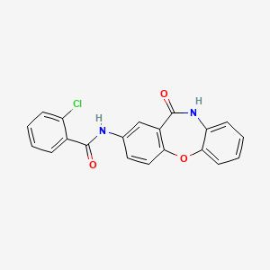 2-chloro-N-(11-oxo-10,11-dihydrodibenzo[b,f][1,4]oxazepin-2-yl)benzamide