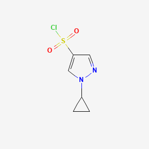 molecular formula C6H7ClN2O2S B2545193 1-Cyclopropylpyrazole-4-sulfonyl chloride CAS No. 1781437-05-5