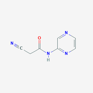 molecular formula C7H6N4O B2545196 2-cyano-N-pyrazin-2-ylacetamide CAS No. 90158-75-1