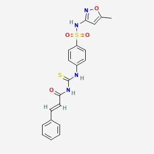 (2E)-N-({4-[(5-methyl-1,2-oxazol-3-yl)sulfamoyl]phenyl}carbamothioyl)-3-phenylprop-2-enamide