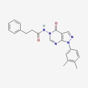 N-(1-(3,4-dimethylphenyl)-4-oxo-1H-pyrazolo[3,4-d]pyrimidin-5(4H)-yl)-3-phenylpropanamide