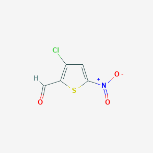 molecular formula C5H2ClNO3S B2545229 3-Chloro-5-nitrothiophene-2-carbaldehyde CAS No. 2503206-03-7