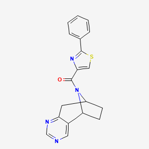 (2-phenylthiazol-4-yl)((5R,8S)-6,7,8,9-tetrahydro-5H-5,8-epiminocyclohepta[d]pyrimidin-10-yl)methanone