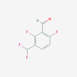 molecular formula C8H4F4O B2545236 3-(二氟甲基)-2,6-二氟苯甲醛 CAS No. 1806277-58-6