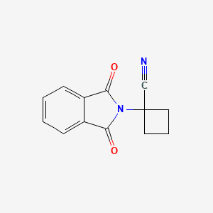 molecular formula C13H10N2O2 B2545237 1-(1,3-dioxo-2,3-dihydro-1H-isoindol-2-yl)cyclobutane-1-carbonitrile CAS No. 1803580-82-6