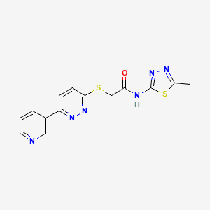 N-(5-methyl-1,3,4-thiadiazol-2-yl)-2-(6-pyridin-3-ylpyridazin-3-yl)sulfanylacetamide