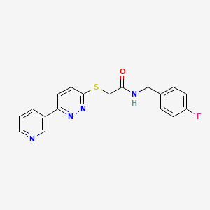 N-(4-fluorobenzyl)-2-[(6-pyridin-3-ylpyridazin-3-yl)thio]acetamide